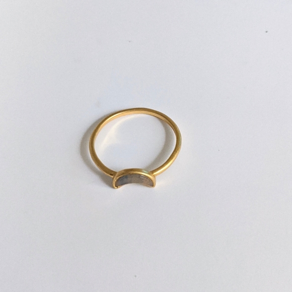 NWT Madewell Crescent Moon Ring Size 8 - Picture 2 of 11